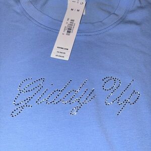 PINK Victoria's Secret Blue Graphic Tee